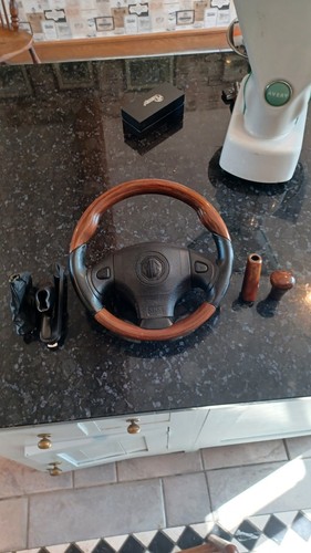 Mgf wood steering wheel - steering, with