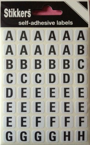 432 sticky alphabet black - 432,