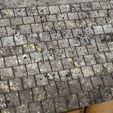 PRE WEATHERED ROOF SLATES (A5 SHEET) LASER CUT FOR N GAUGE MODEL RAILWAY-LX410-N