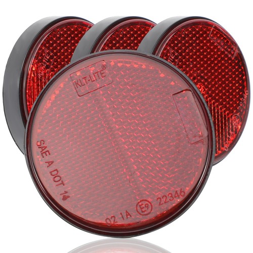 Pcs red round reflectors - red,