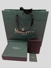 Mulberry Vertical Wallet Card Wallet Leather Black New Box Paperbag Men Unisex