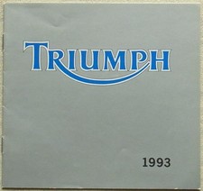 TRIUMPH MOTORCYCLES Sales Brochure 1993 #3860055 TIGER Trident TROPHY Daytona