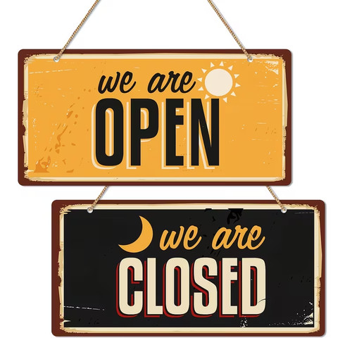 Open closed sign - sign, shop