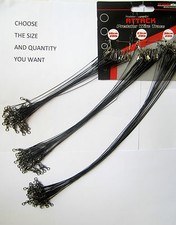 Wire Trace Black Fishing Pike Zander Lure Swivel Link Barrel Hook  Feeder Eels