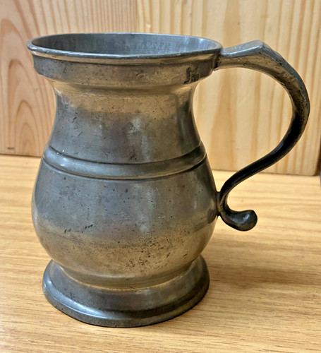 Antique george pewter half - george,