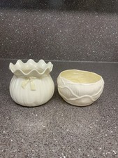 Belleek Small Bowls X 2 Green