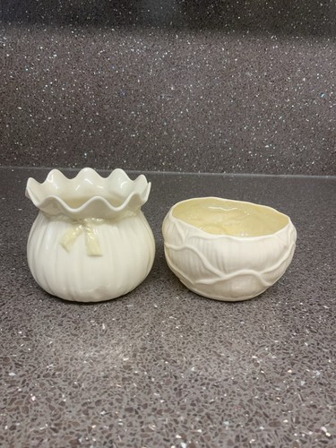 Belleek small bowls green - small, x