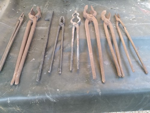 Blacksmith tongs vintage - tongs,