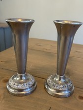 Pair Antique Solid Silver