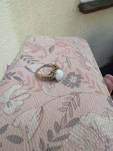 9ct gold ring with pearl - gold,