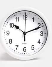 New OHS White Quartz Wall Clock.14cmx14.5cm