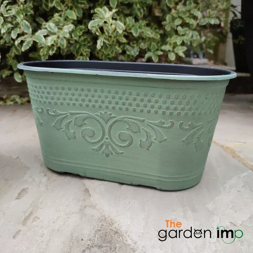Plastic oval trough - plastic, garden