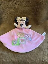 DISNEY MINNIE MOUSE Patchwork Plush Baby Pink Comforter Comfort Blanket