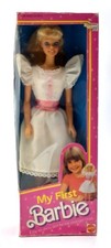Vintage 1984 Snap & Tie My First Barbie Doll / Easy to Dress / Mattel 1875 NrfB