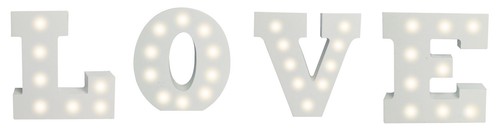 White light letter - white,