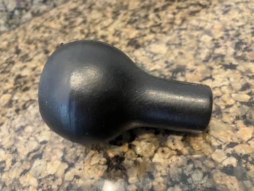 Black leather gear knob for