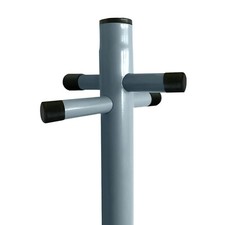 Galvanized 2.4m Heavy Duty Clothes Washing Line Post Pole Support With Socket