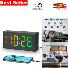 Stylish Wooden LED Alarm Clock