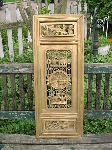 Antique chinese carved - carved, wooden