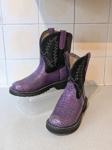 Old west leather cowboy boots - leather,