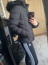 Zara Coat Size Small (6-8) Great Condition Black With Fur Lining.