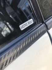 For MINI R55 Carbon Fibre Look Belt Line Kit Window Trim Vinyl Clubman