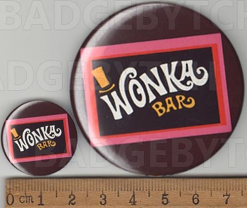 Wonka bar badge - wonka,