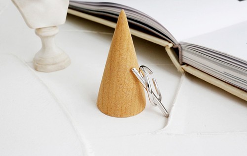 Gold bar ring - bar, knot