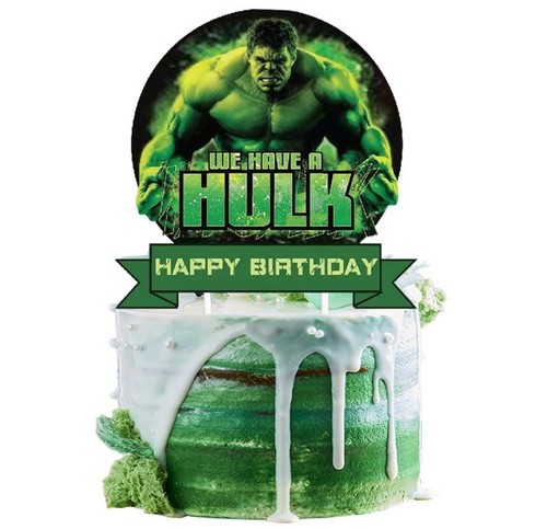 Hulk cake topper happy - hulk,