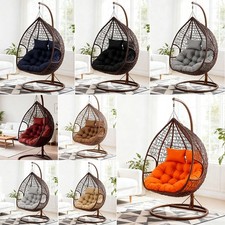 Double Hanging Basket Swing Egg Chair Cushion Outdoor 2 Seater Cradle Cushions