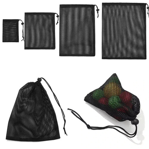 Nylon mesh drawstring bag - nylon,