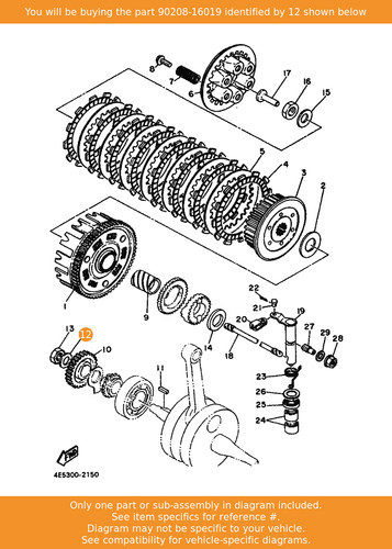 Yamaha washer conical - conical, spring