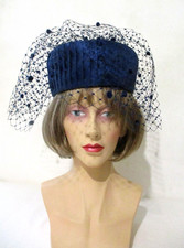 Vintage 1960s Navy Blue Pill