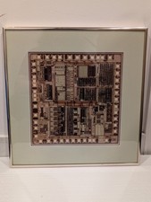 Nortel Framed Microchip Die Artwork – Vintage Telecom ASIC Engineering Display