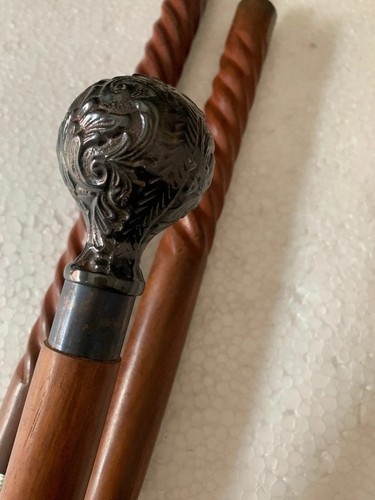 Brass head handle cane - head,