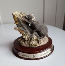Badger by Leonardo Figurines On Wooden Base