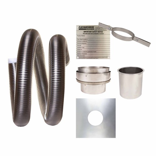 Flexible flue chimney liner - flue, &