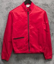Vintage 70's-80's Yamaha Red Nylon Racing Jacket Full Zip Lightweight EUC
