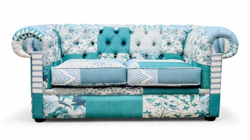 Fabric sofa patchwork seater - patchwork, 2
