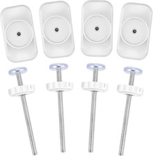 8Pcs Baby Gate Extension Spindle Rods Kit, 4Pcs Pet Stair Gate Screws with 4Pcs 