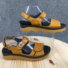 Wolky Sandals Womens 40 Medusa Slingback Brown Leather Hook And Loop 235033 NEW