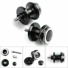 2pc CNC Swingarm Spool Slider For Universal Motorcycle Starting Screw 6MM Sil UK