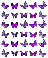 Purple Butterflies 30 Cupcake
