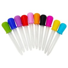 10Pcs/Set 5ml Silicone Plastic Pipette School Lab Experiment Supplies Dropper Fe