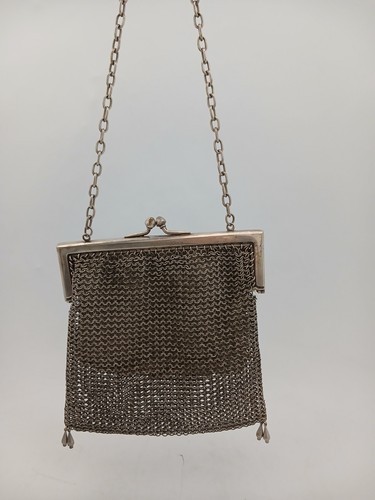 Antique epns chainmail purse - antique,