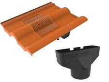 Timloc Double Roman Tile Vent 328mm x 137mm x 422mm - With Adapter RTV-ADS 