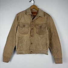 Taylor Stitch The Long Haul Jacket Waxed Canvas Beige Tan Size 38 Work Trucker