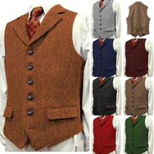 Mens Tweed Waistcoats Wool