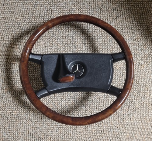 Wooden steering wheel mercedes - wheel,