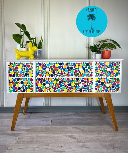 Hand painted colourful dots - hand,